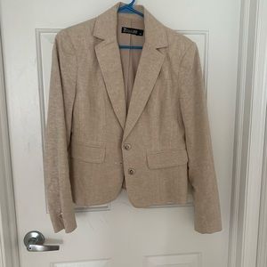 New York & Company Tan Double Button Blazer